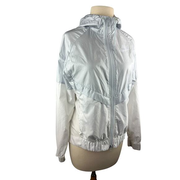 Nike Colorblocked Windrunner Hooded Jacket Pure Platinum White 804947-011 Small - Picture 2 of 16